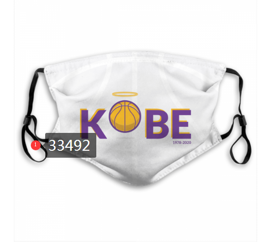 2021 NBA Los Angeles Lakers #24 kobe bryant 33492 Dust mask with filter->nba dust mask->Sports Accessory